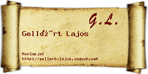 Gellért Lajos névjegykártya