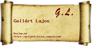 Gellért Lajos névjegykártya